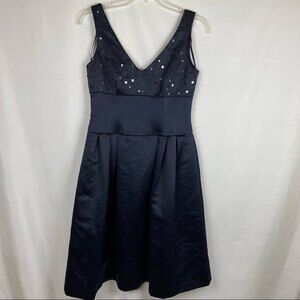 Talbots v neck beaded night dress fit and flare 6 NWT